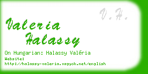 valeria halassy business card